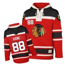Chicago Blackhawks Youth Patrick Kane Authentic Red Old Time Hockey Sawyer Hooded Sweatshirt