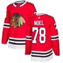 Chicago Blackhawks Youth Nathan Noel Adidas Authentic Red Home Jersey