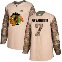Chicago Blackhawks Youth Brent Seabrook Adidas Authentic Camo Veterans Day Practice Jersey