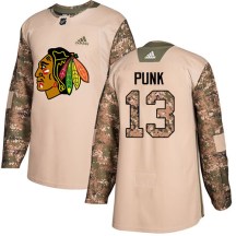 Chicago Blackhawks Youth CM Punk Adidas Authentic Camo Veterans Day Practice Jersey