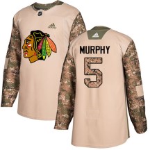 Chicago Blackhawks Youth Connor Murphy Adidas Authentic Camo Veterans Day Practice Jersey