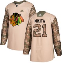 Chicago Blackhawks Youth Stan Mikita Adidas Authentic Camo Veterans Day Practice Jersey