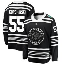 Chicago Blackhawks Men's Kevin Korchinski Fanatics Branded Breakaway Black 2019 Winter Classic Jersey