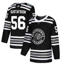 Chicago Blackhawks Men's Erik Gustafsson Adidas Authentic Black 2019 Winter Classic Jersey