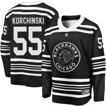 Chicago Blackhawks Men's Kevin Korchinski Fanatics Branded Premier Black Breakaway Alternate 2019/20 Jersey