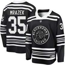 Chicago Blackhawks Men's Petr Mrazek Fanatics Branded Premier Black Breakaway Alternate 2019/20 Jersey