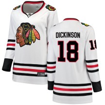 Chicago Blackhawks Women's Jason Dickinson Fanatics Branded Breakaway White Away Jersey