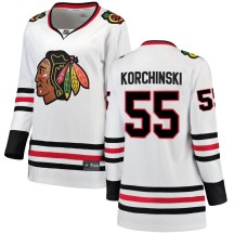 Chicago Blackhawks Women's Kevin Korchinski Fanatics Branded Breakaway White Away Jersey