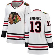 Chicago Blackhawks Women's Zach Sanford Fanatics Branded Breakaway White Away Jersey