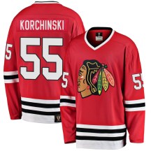 Chicago Blackhawks Youth Kevin Korchinski Fanatics Branded Premier Red Breakaway Heritage Jersey