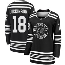 Chicago Blackhawks Women's Jason Dickinson Fanatics Branded Premier Black Breakaway Alternate 2019/20 Jersey