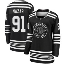 Chicago Blackhawks Women's Frank Nazar Fanatics Branded Premier Black Breakaway Alternate 2019/20 Jersey