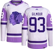 Chicago Blackhawks Men's Doug Gilmour Adidas Authentic Hockey Fights Cancer Jersey