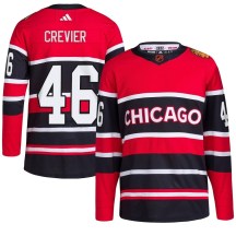 Chicago Blackhawks Youth Louis Crevier Adidas Authentic Red Reverse Retro 2.0 Jersey