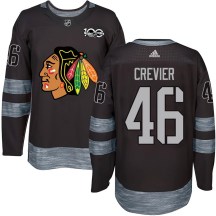 Chicago Blackhawks Youth Louis Crevier Authentic Black 1917-2017 100th Anniversary Jersey