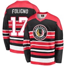 Chicago Blackhawks Youth Nick Foligno Fanatics Branded Premier Red/Black Breakaway Heritage Jersey