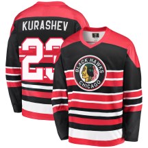 Chicago Blackhawks Youth Philipp Kurashev Fanatics Branded Premier Red/Black Breakaway Heritage Jersey